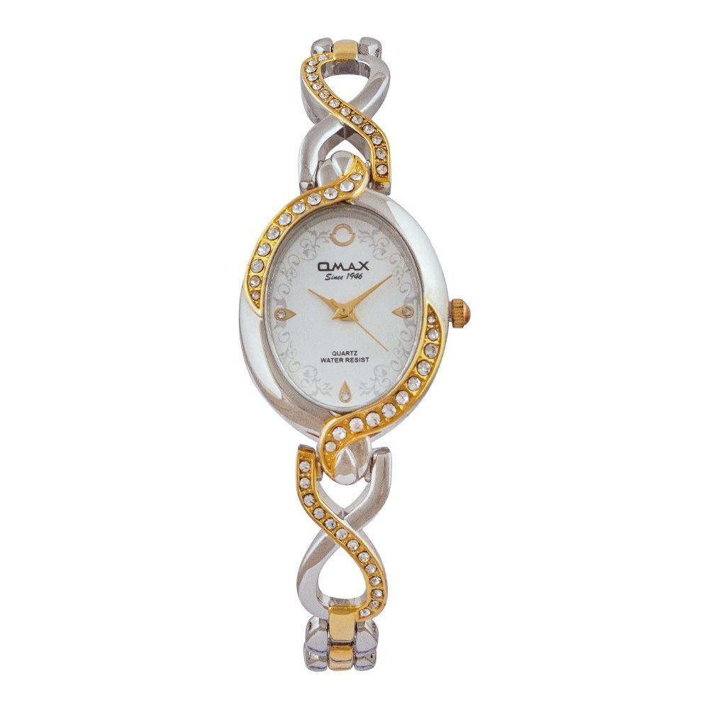 Omax Women's Oval Designed Dial & Chain Analog Watch, JES966N003