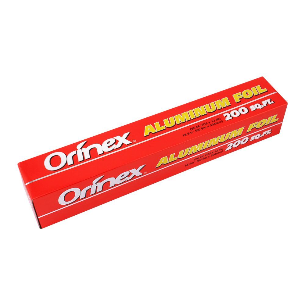 Orinex Aluminum Foil, 200 SQFT, 12 Inches x 66.6 Yards