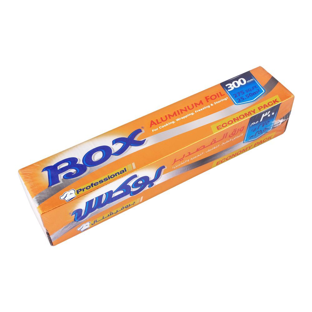 Box Professional Aluminum Foil, Food Grade, 275 SQFT, 11.8 Inches x 85 Meters