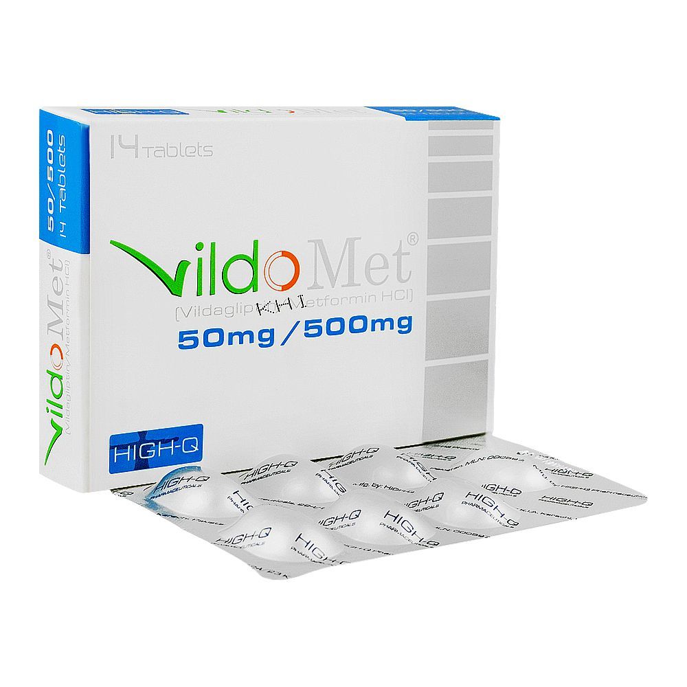High-Q Pharmaceuticals Vildo Met Tablet, 50mg/500mg 14-Pack