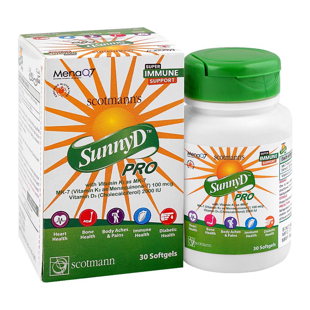 Scotmann Pharmaceuticals SunnyD Pro Softgel Capsule, For Healthy Bone & Joints, 30-Pack