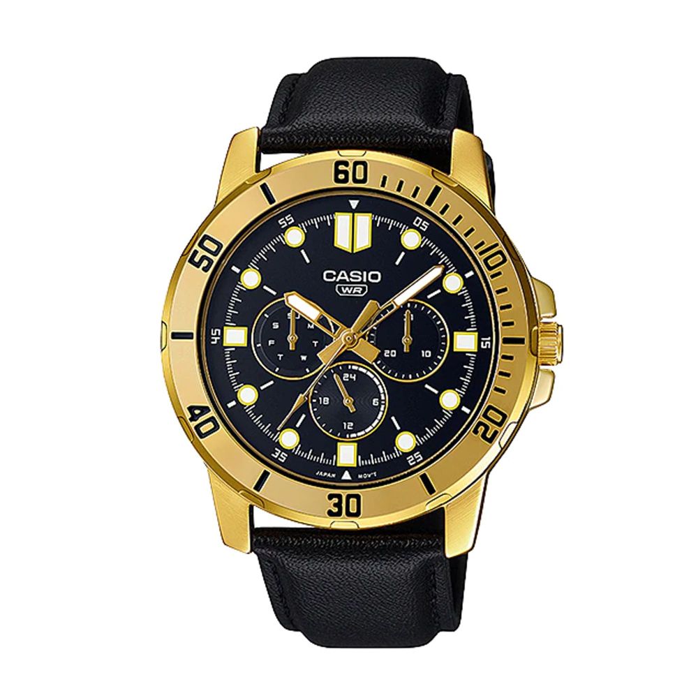 Casio Men's Band Chronograph Watch, MTP-VD300GL-1EUDF