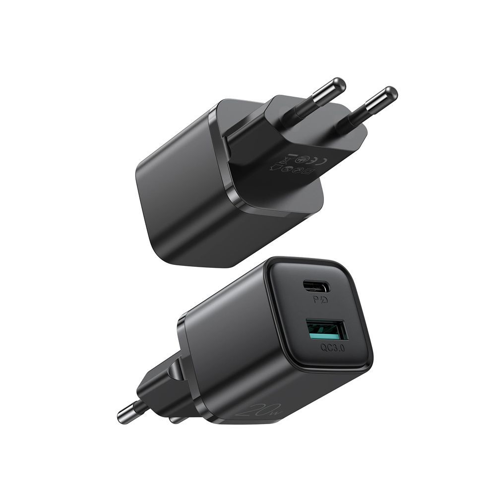 Joyroom Travel Series 20W Mini Fast Charger, Black, L-QP207