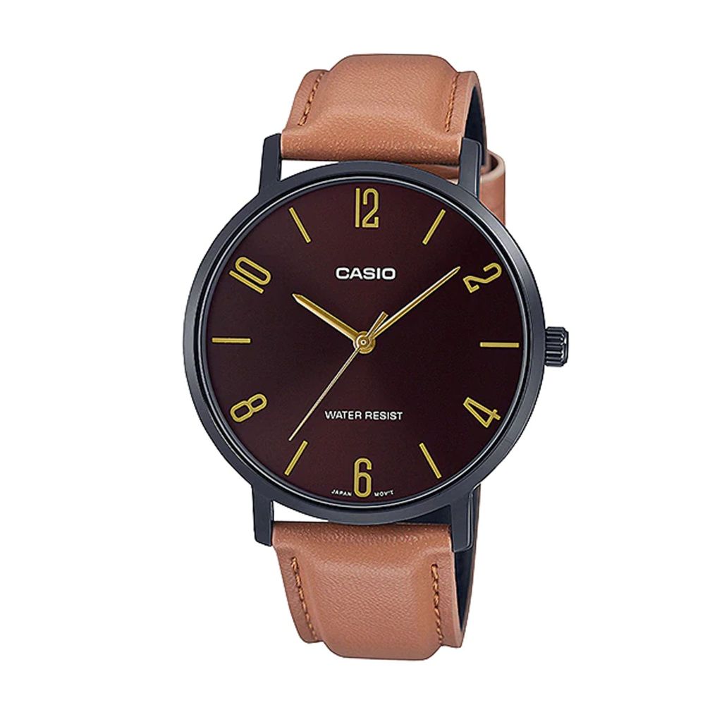 Casio Men's Band Analog Watch, MTP-VT01BL-5BUDF