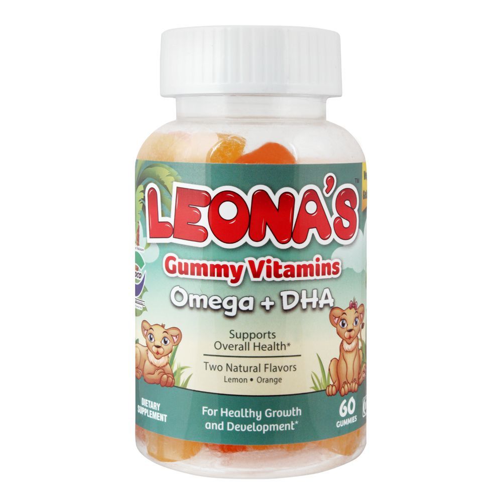 Leona's Omega + DHA, Dietary Supplement, 60 Gummy Vitamins