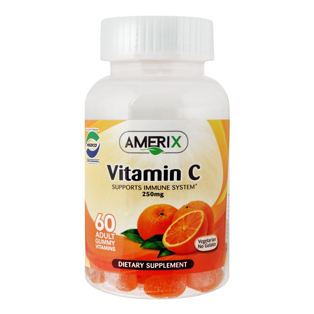 Amerix Vitamin C, 250mg, Dietary Supplement, 60 Adult Gummy Vitamins