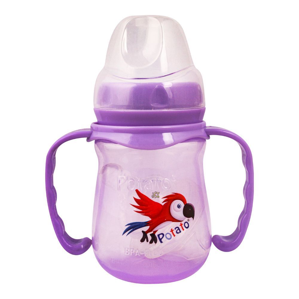 Potato 2-In-1 Nipple + Spout Trainer Bottle, Purple, 180ml, 6003