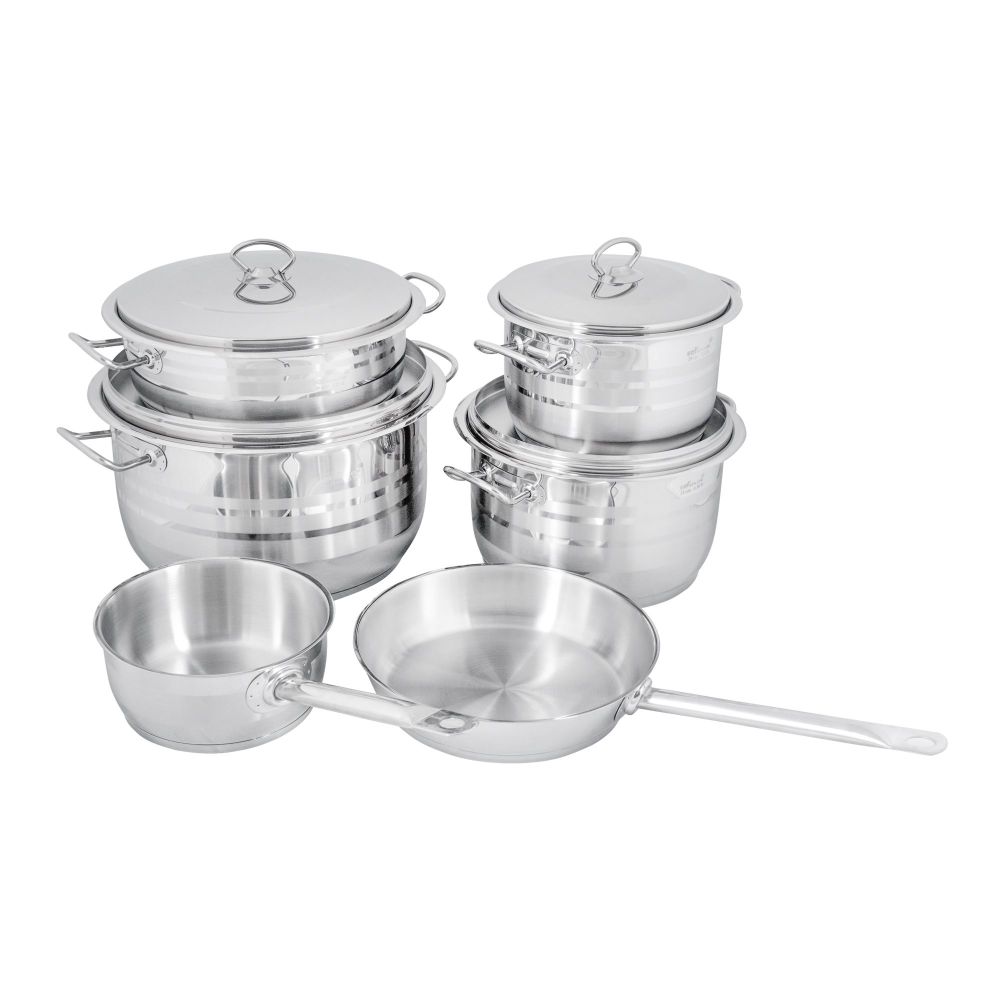 Prestige Saflon Safinox Stainless Steel Cook Set, 10 Pieces