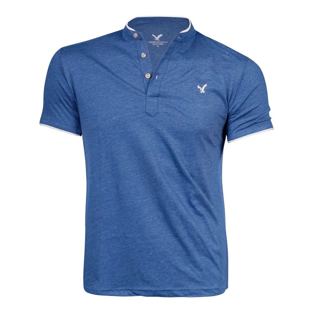 Pace Setters Band Collar T-Shirt, Light Blue, 123