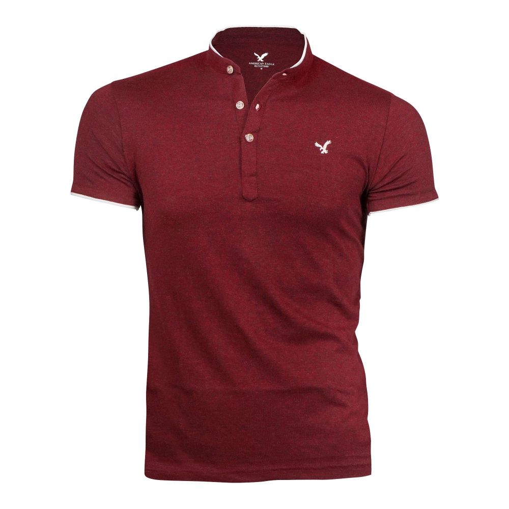 Pace Setters Band Collar T-Shirt, Maroon, 123