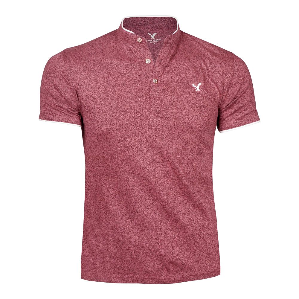 Pace Setters Band Collar T-Shirt, English Red, 123