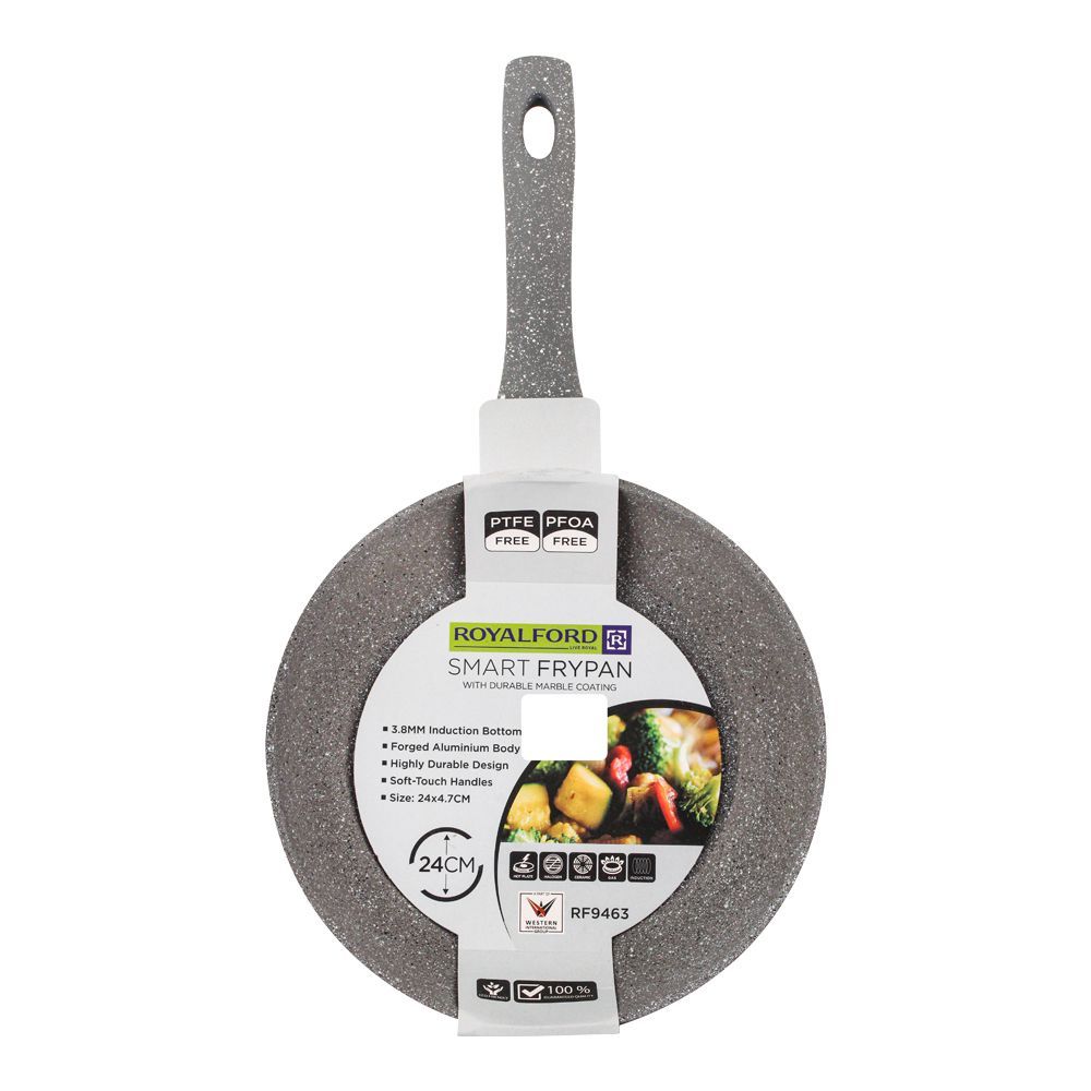 Royalford Granite Smart Frypan, 24cm, Grey, RF9463