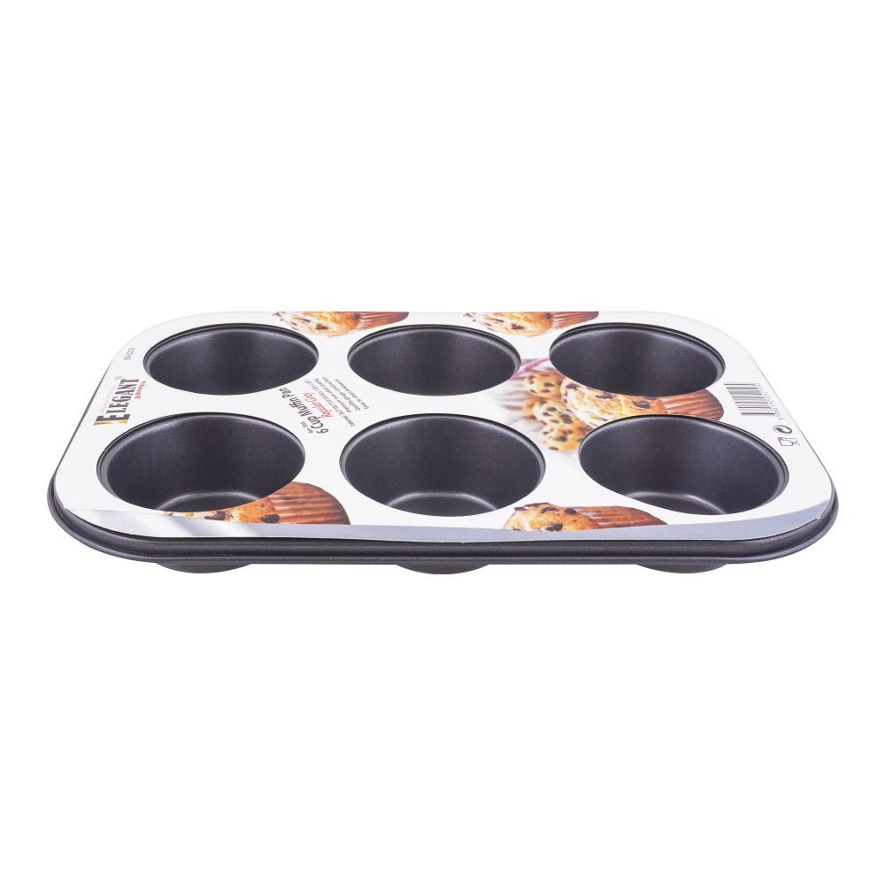 Elegant Bakeware 6 Cup Muffin Pan, EB5219