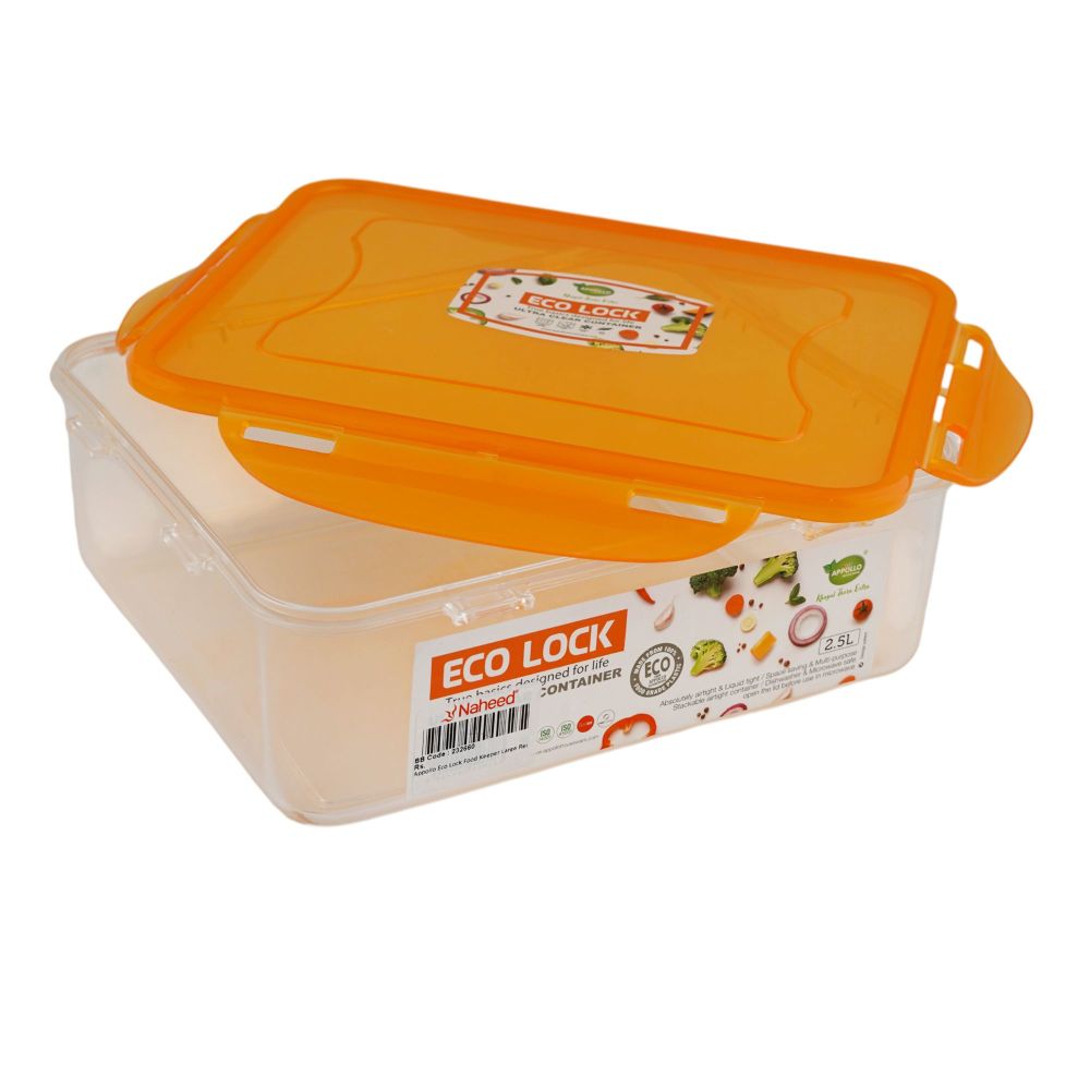 Appollo Eco Lock Food Keeper, Large, Red, 2.5 Liters