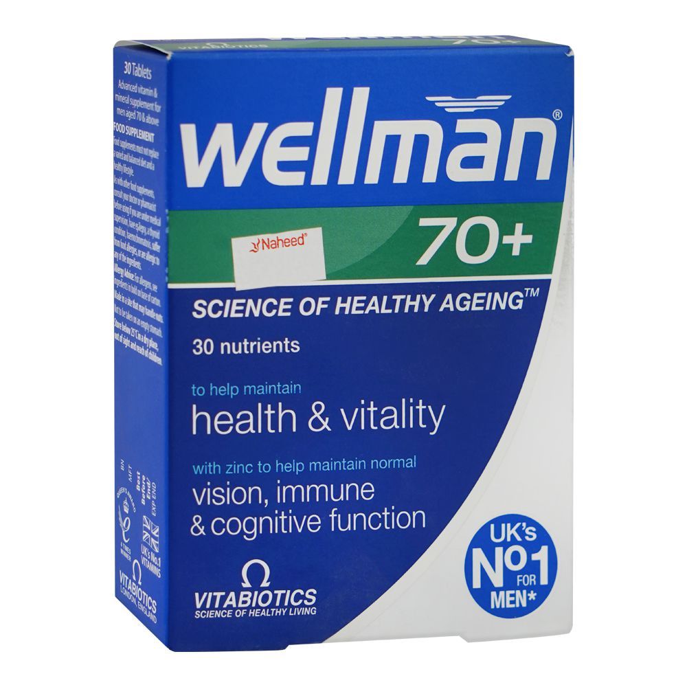Vitabiotics Wellman 70+ Tablet, 30-Pack