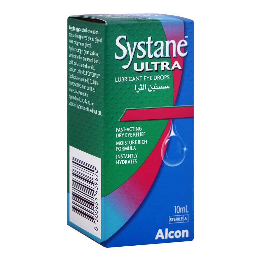 Alcon Laboratories Systane Ultra Lubricant Eye Drops, For Dry Eyes, 10ml