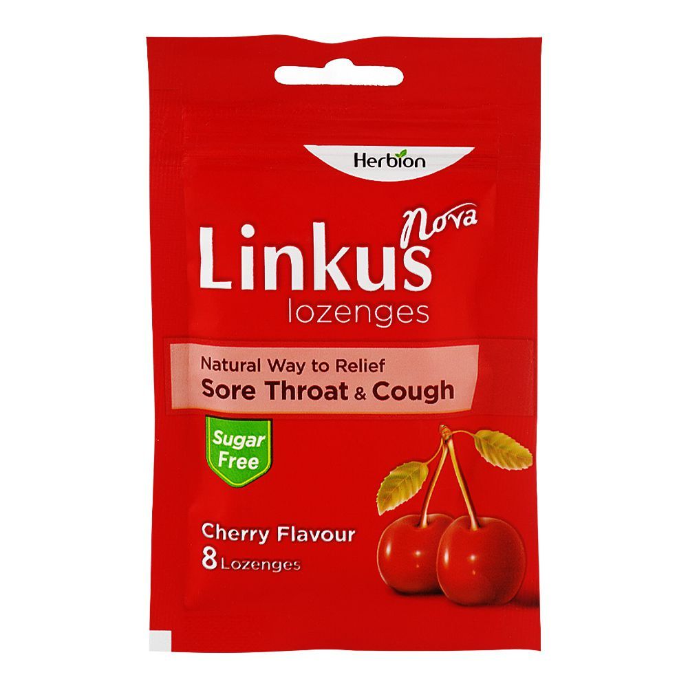 Herbion Linkus Nova Cherry Flavour, 8 Lozenges
