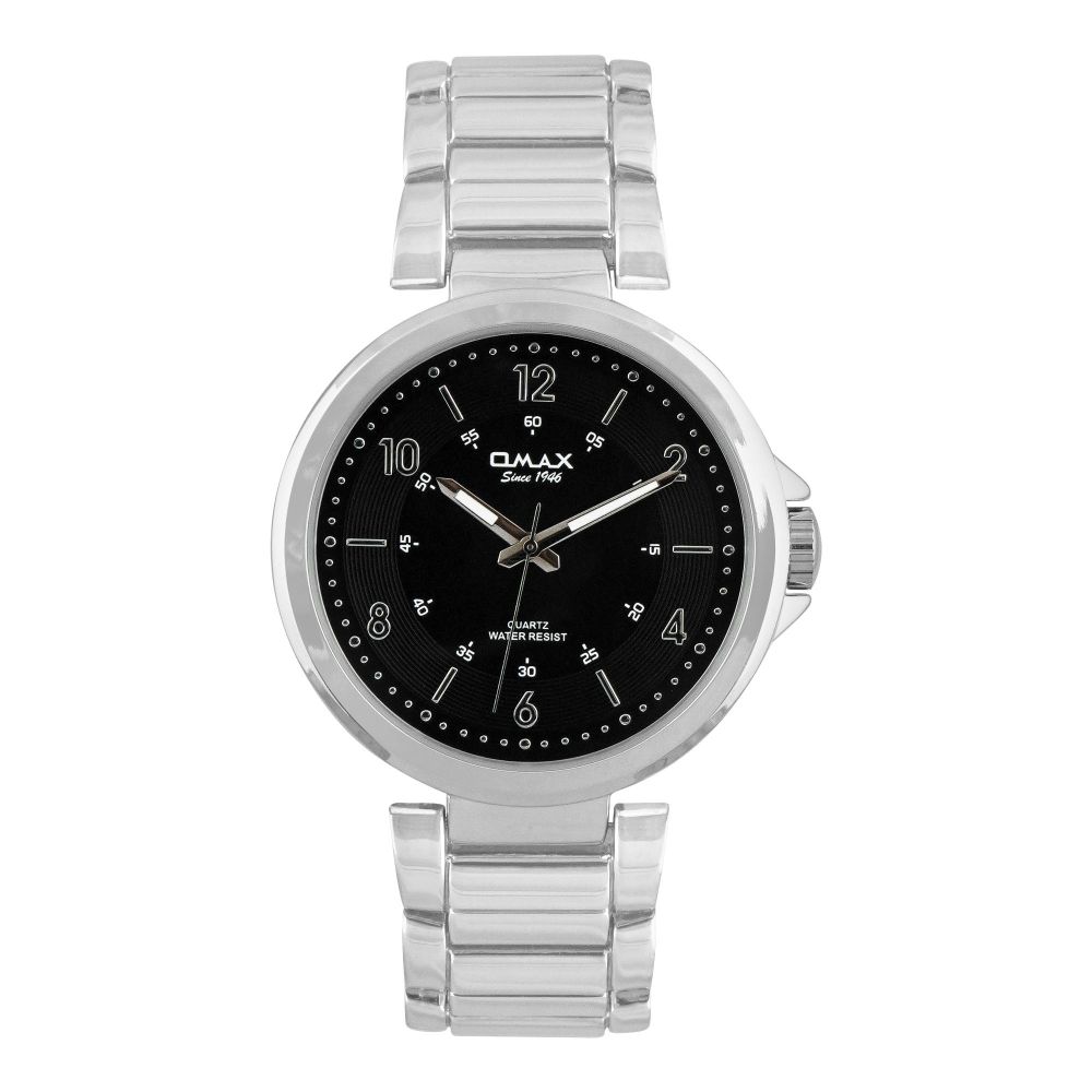 Omax Men's Chrome Round Dial & Bracelet Analog Watch, HBJ979PH02