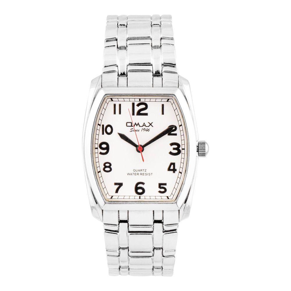 Omax Men's Square Chrome Dial With Bracelet Analog Watch, HBJ917PP03