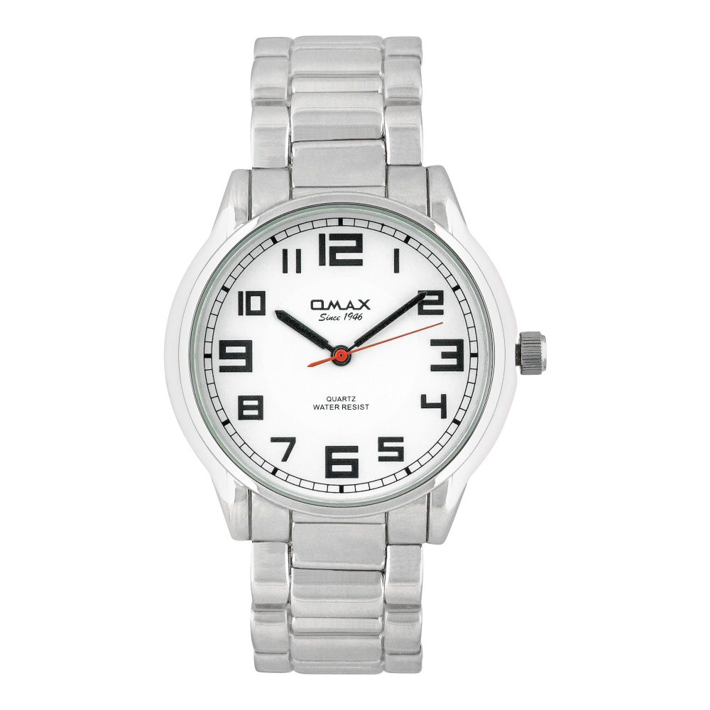 Omax Men's Chrome Round Dial & Bracelet Analog Watch, HBJ973PH12