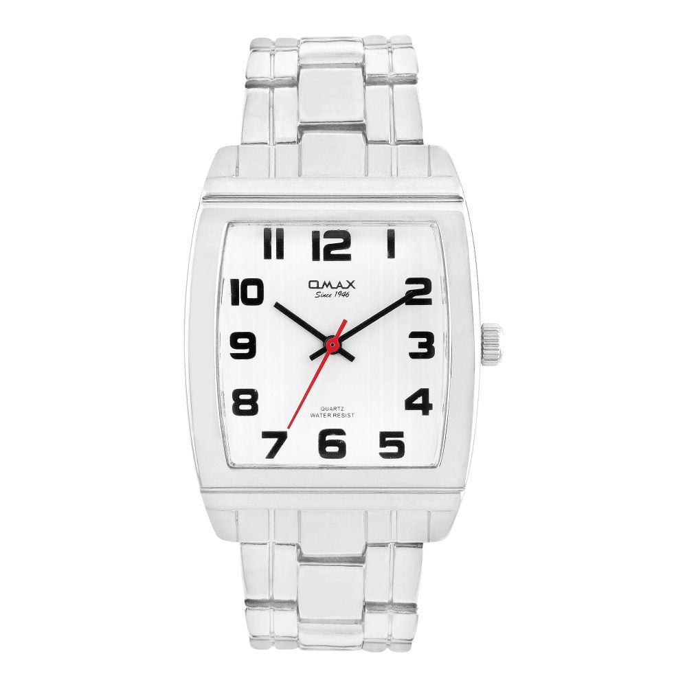 Omax Men's Chrome Square Dial With Bracelet Analog Watch, HBJ929PP03