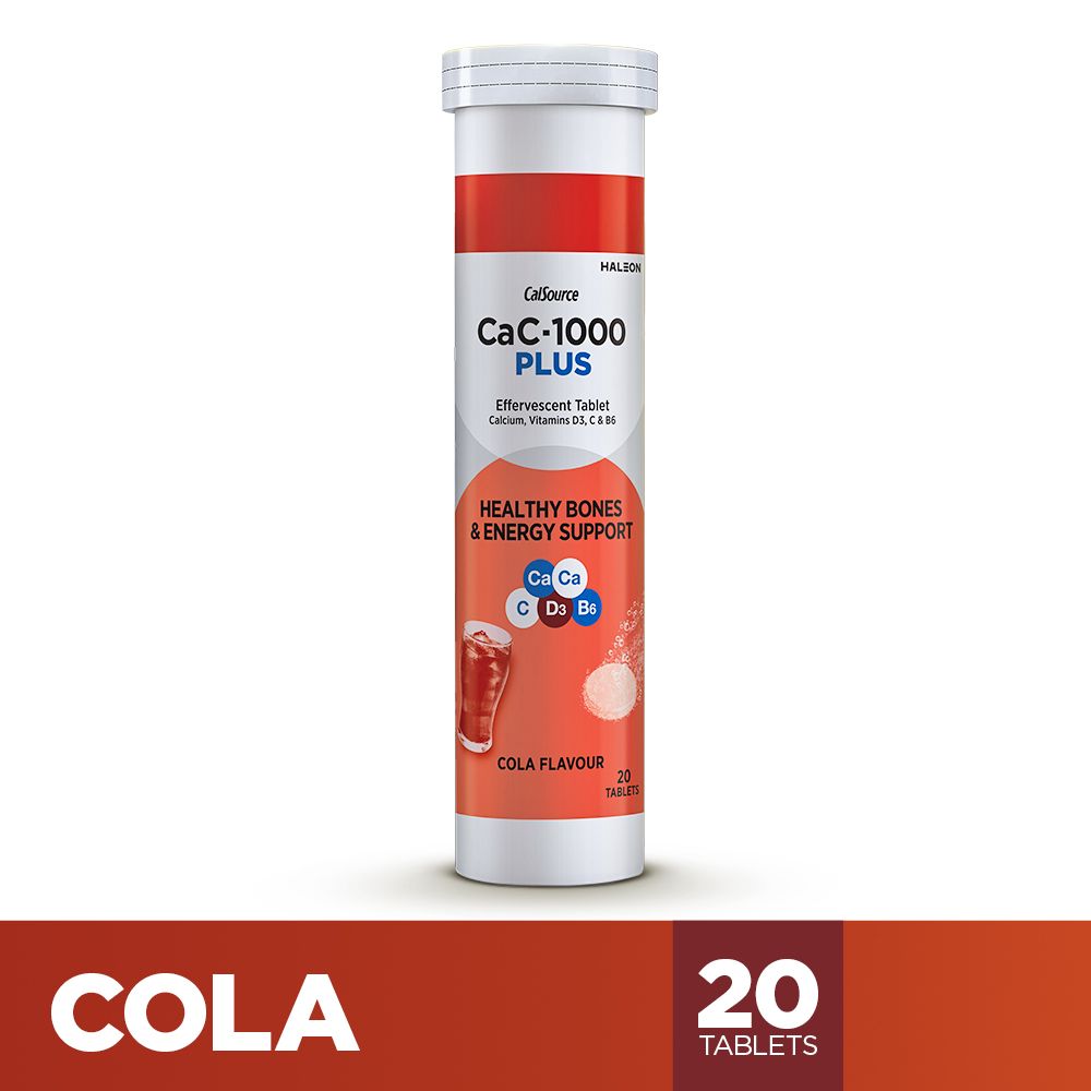 GSK CaC-1000 Plus Cola Flavor, 20-Pack