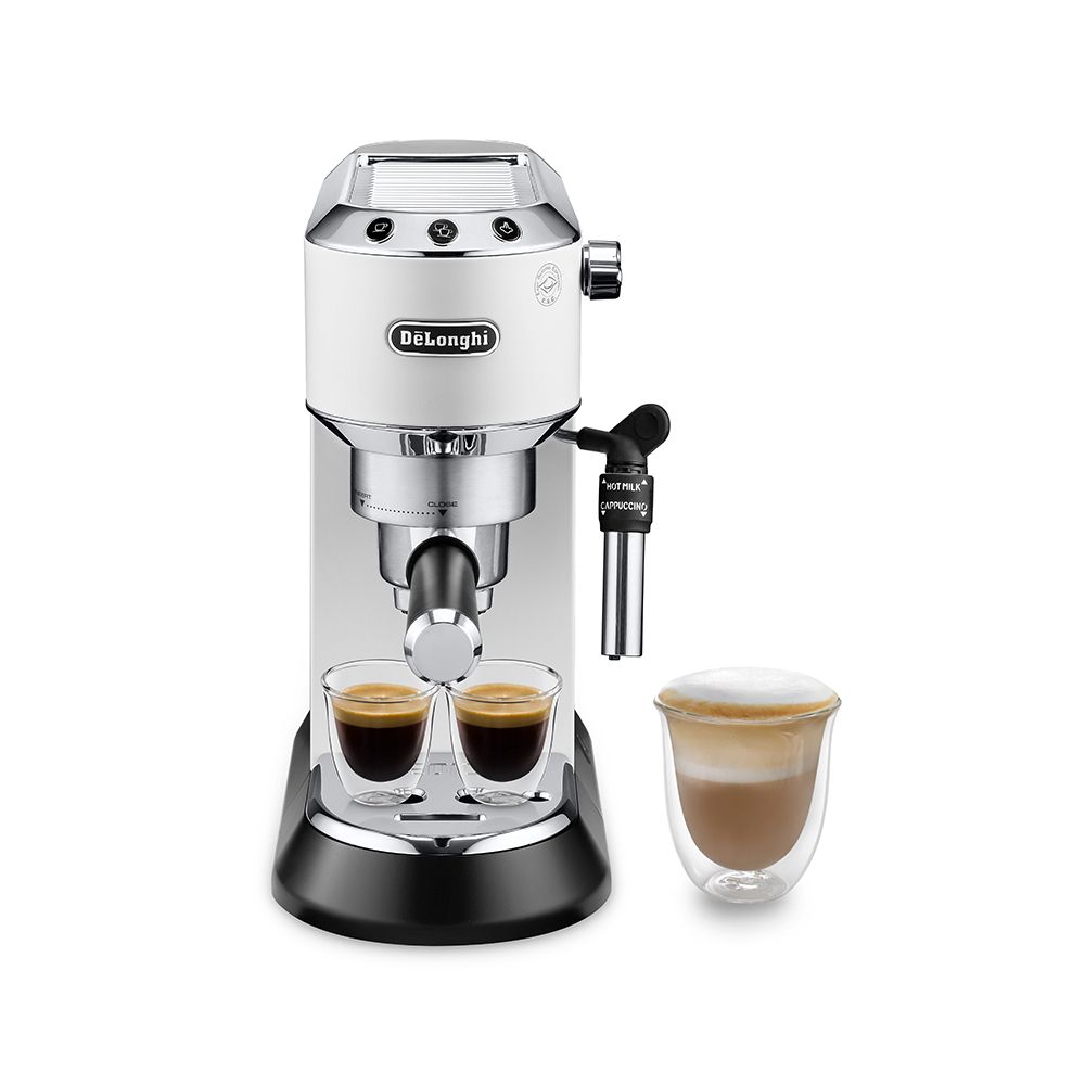 DeLonghi Dedica Style Espresso & Cappuccino Coffee Machine, 15 Bar, EC-685.W