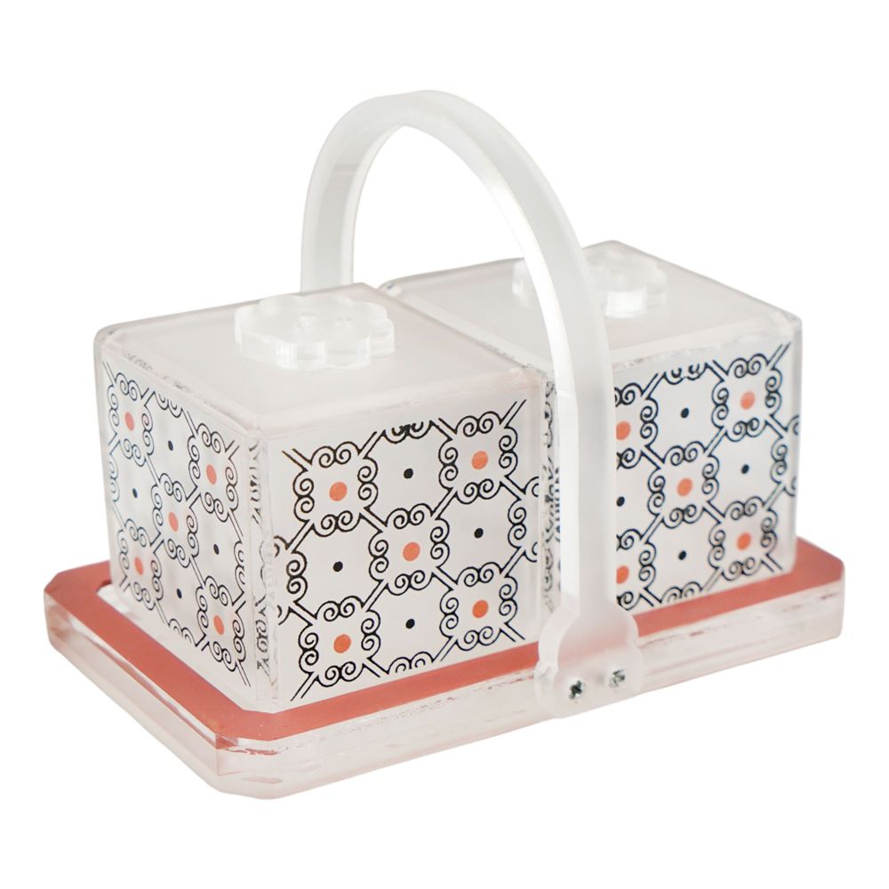 Urban Trends Salt & Pepper Dice Shaker, Frosted