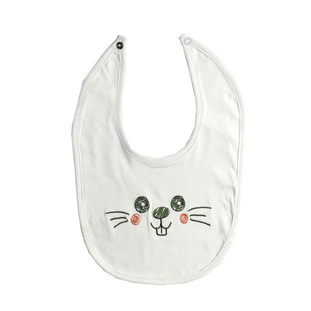 The Nest Lets Draw Big Bib, White Kitty, 8958