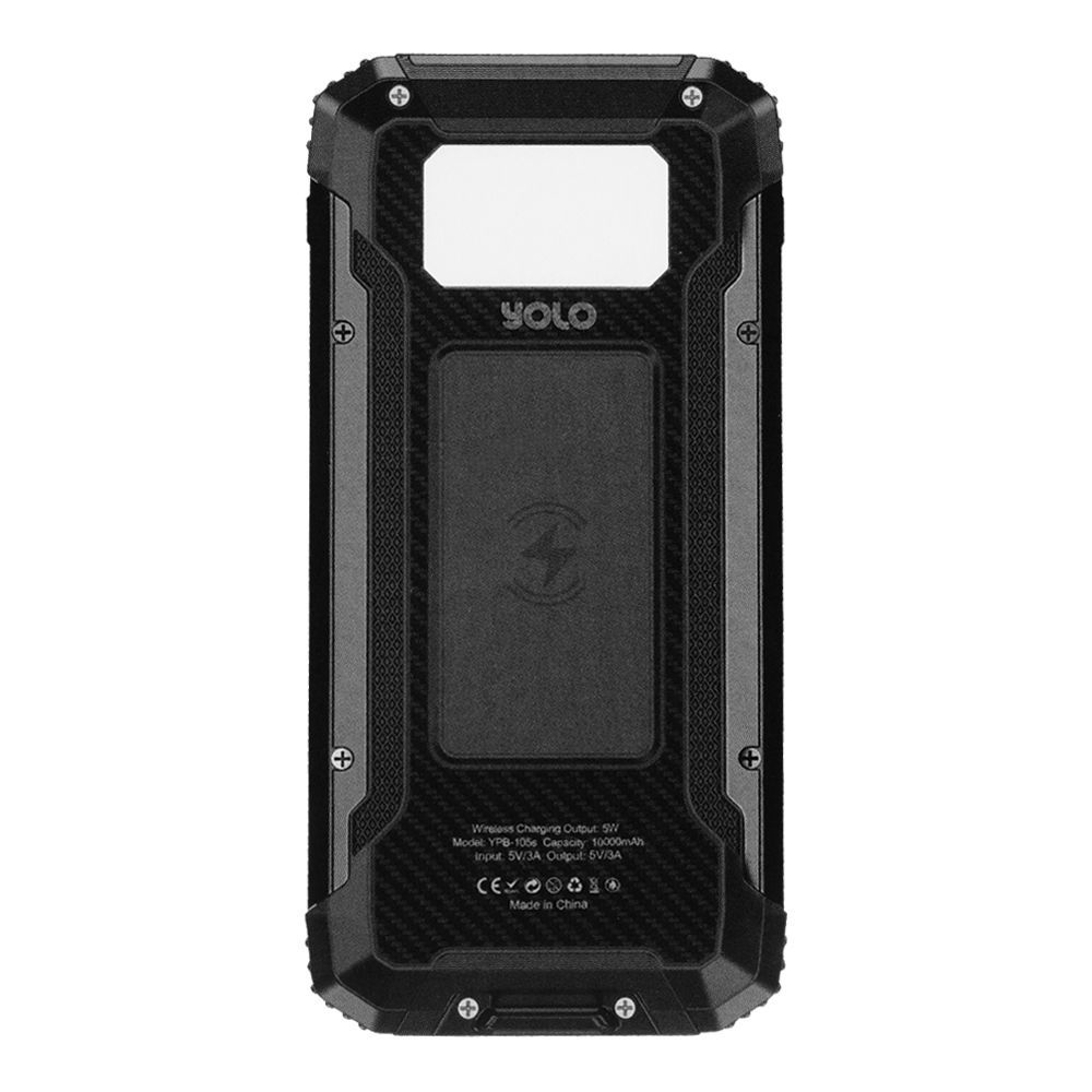 Yolo Helios 10 10000mAh Power Bank, Black, YPB-105S