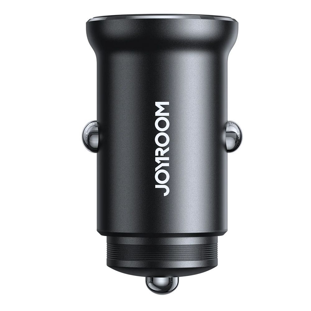 Joyroom Mini Metal Car Charger, PD + QC 3.0, 30W, Black, JR-CCN05