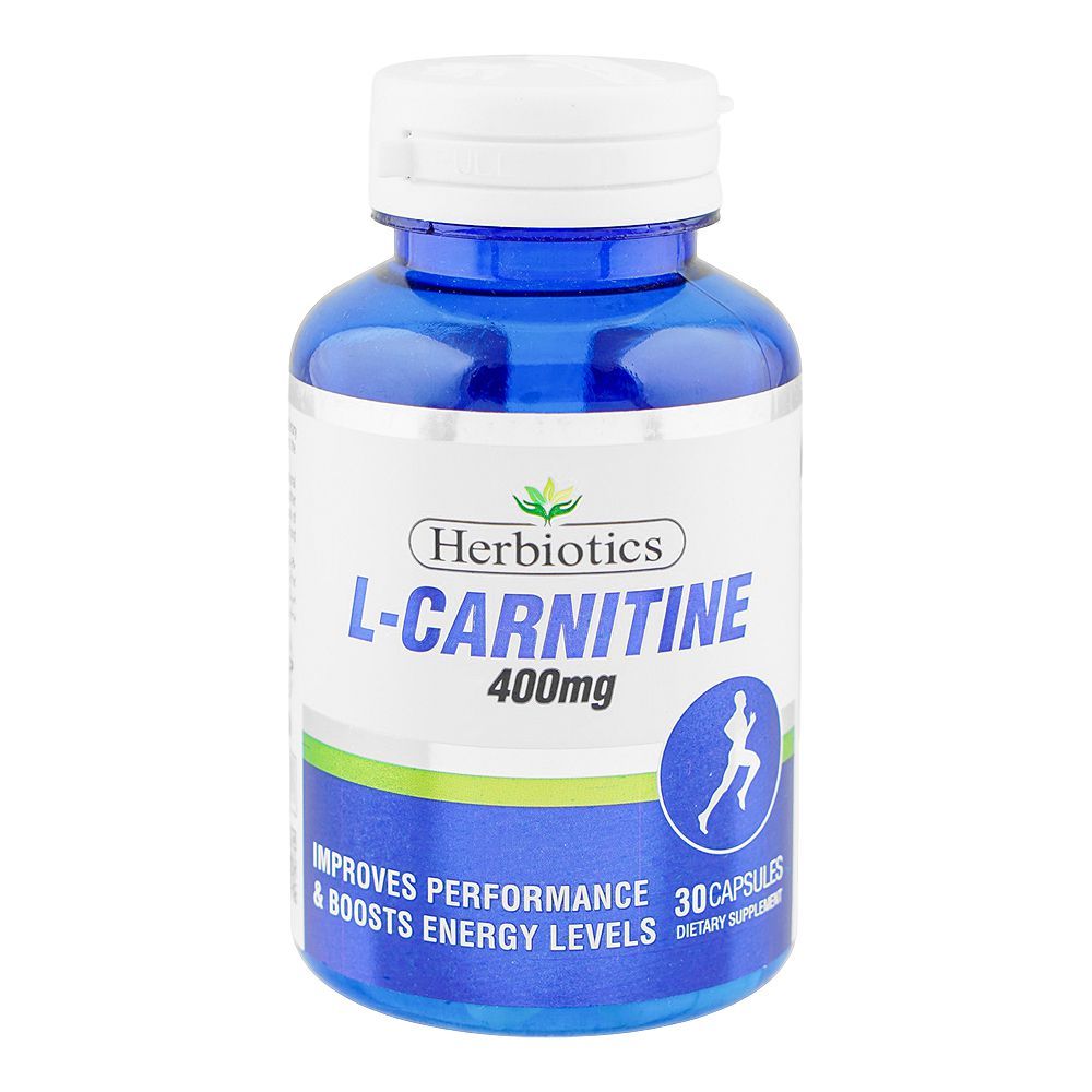 Herbiotics L-Carnitine Dietary Supplement 400g, Bottle (30 Capsules)