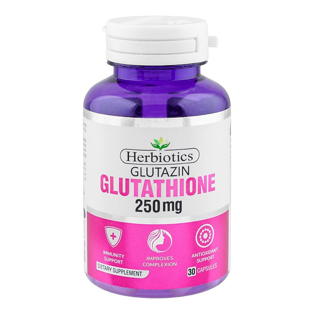 Herbiotics Glutazin Glutathione Dietary Supplement 250mg, Bottle (30 Capsules)
