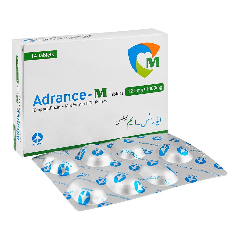 Adrance-M Tablets 12.5mg+1000mg, Box (14 Tablets)