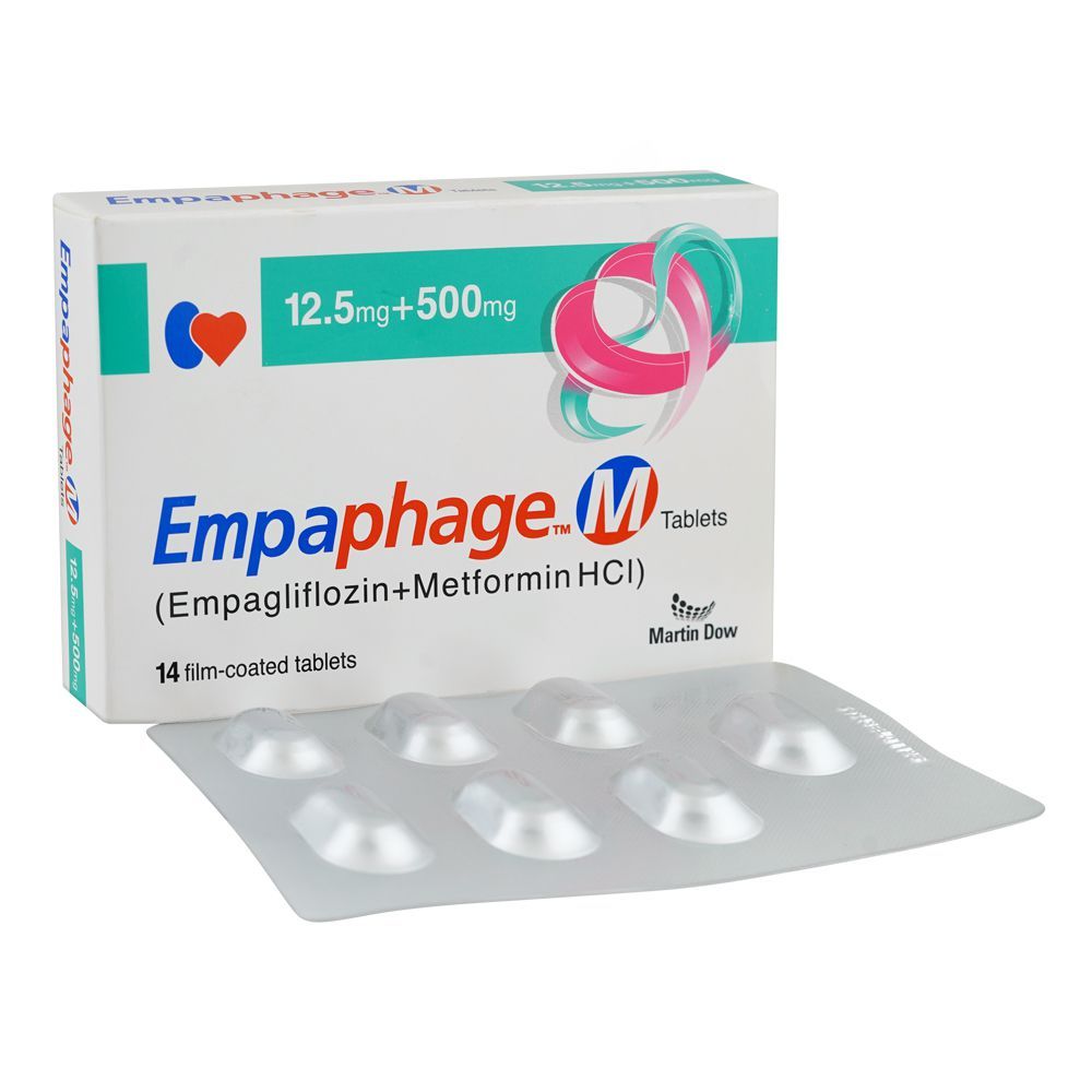 Empaphage M 12.5+500mg Tablets, Box