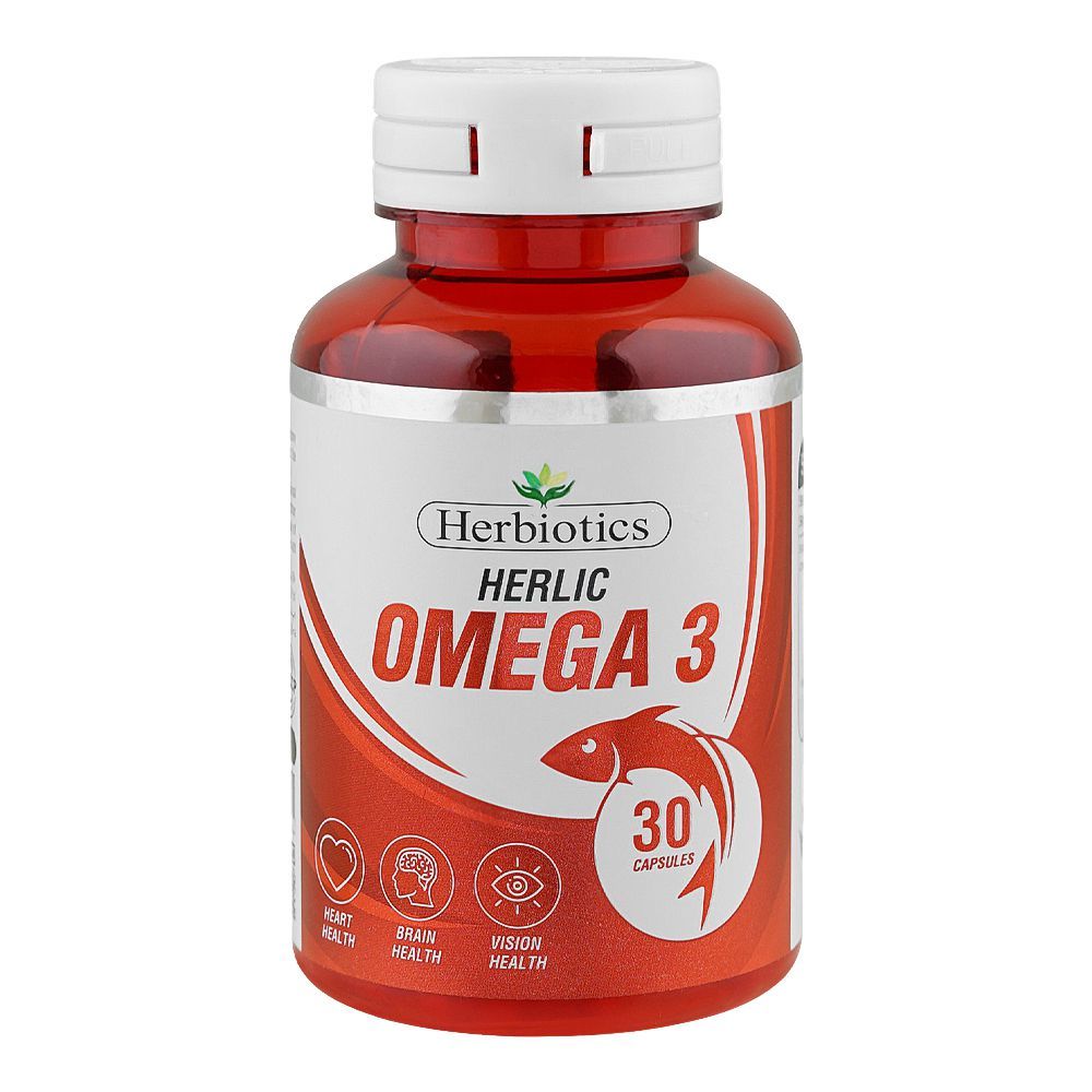 Herbiotics Herlic Omega-3 Fish Oil Supplement, Bottle (30 Capsules)