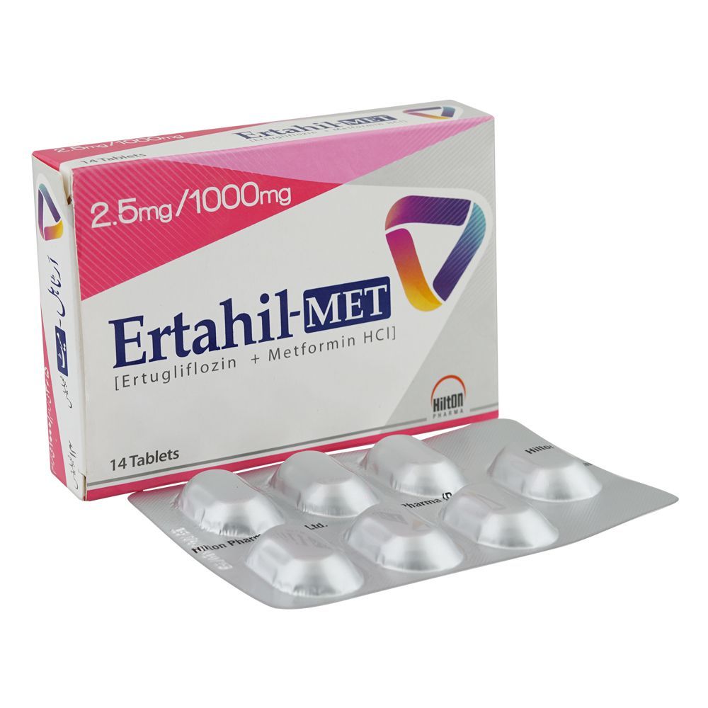Ertahil - Met Tablets 2.5mg/1000mg, Box (14 Tablets)