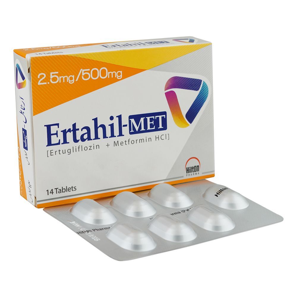 Ertahil - Met Tablets 2.5mg/500mg, Box (14 Tablets)