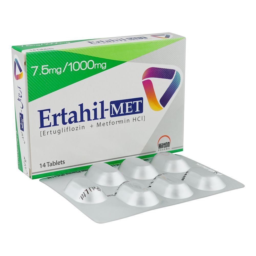 Ertahil - Met Tablets 7.5mg/1000mg, Box (14 Tablets)
