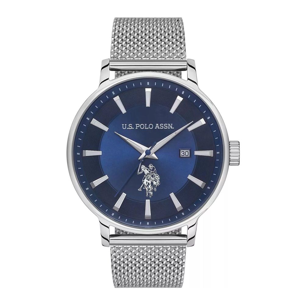U.S. Polo Assn. Men's Magnetic Strap Round Dial Analog Wrist Watch, Blue, USPA1070-02