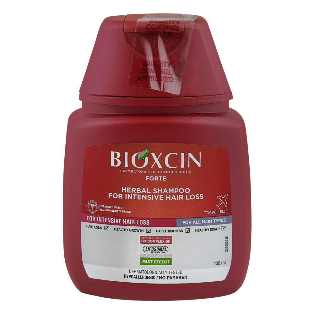 Bioxcin Forte Herbal Shampoo, For Intensice Hair Loss, 100ml