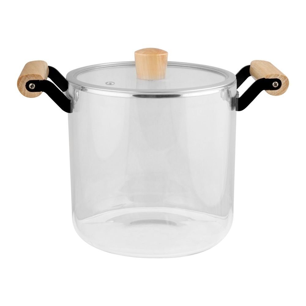 Bhoja Bambo Double-Hand Glass Pot, 5.5 Liters, BG45092