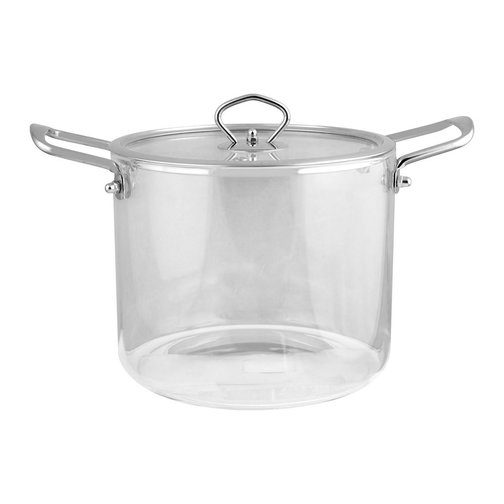 Bhoja Steel Double-Hand Glass Pot, 4.5 Liters, BG45095