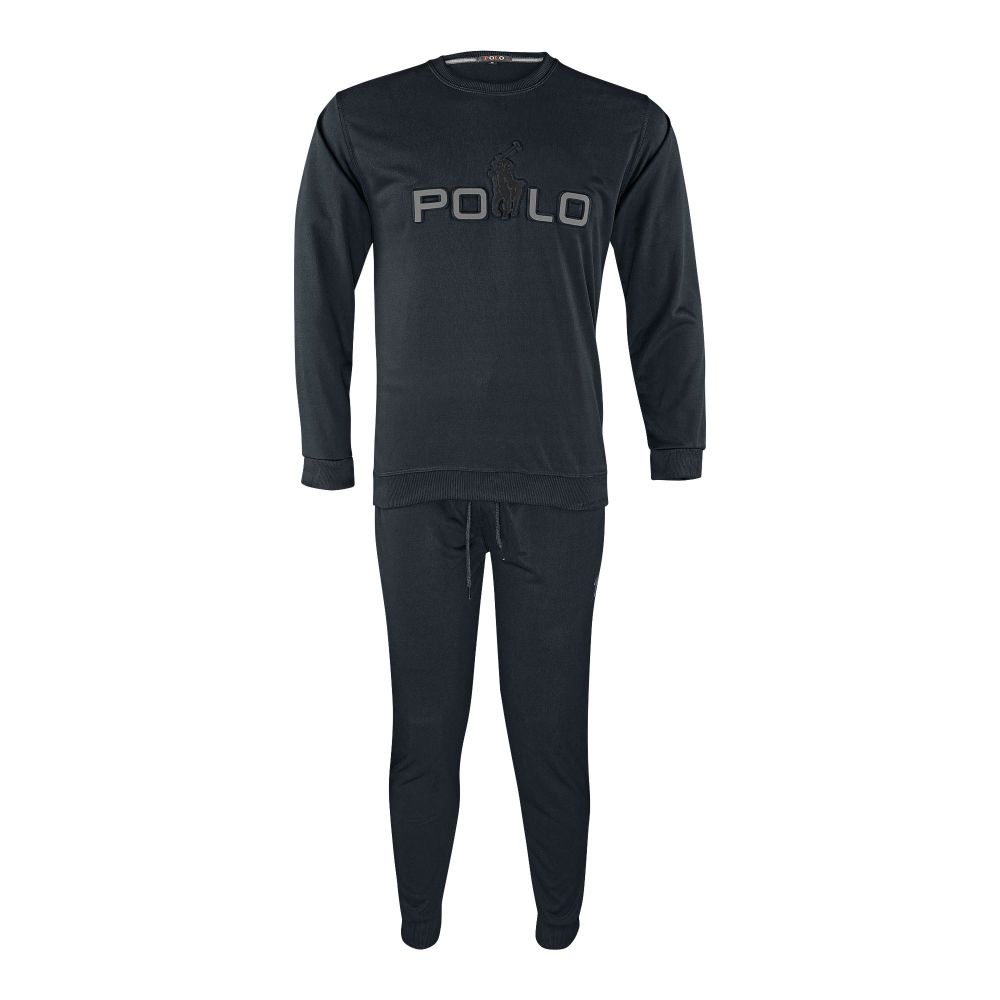 Men's Polo Tracksuit, Sweatshirt and Trouser, Gray