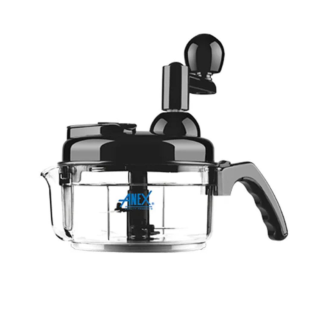 Anex Quick Hand Mixer With 10 Functions, Manual Food Cutter, Black, AG-10