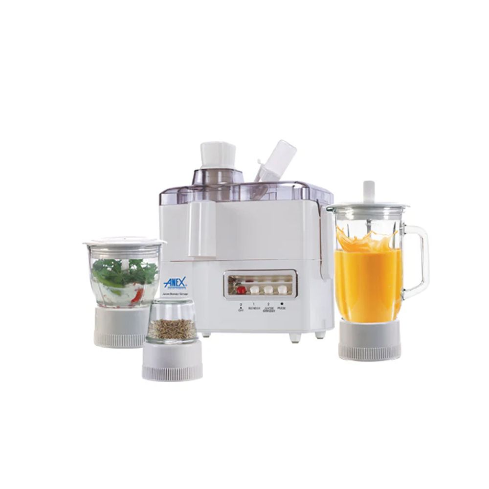 Anex Deluxe Juicer, Blender & Grinder, 600W, 1000ml Container, White, AG-182GL