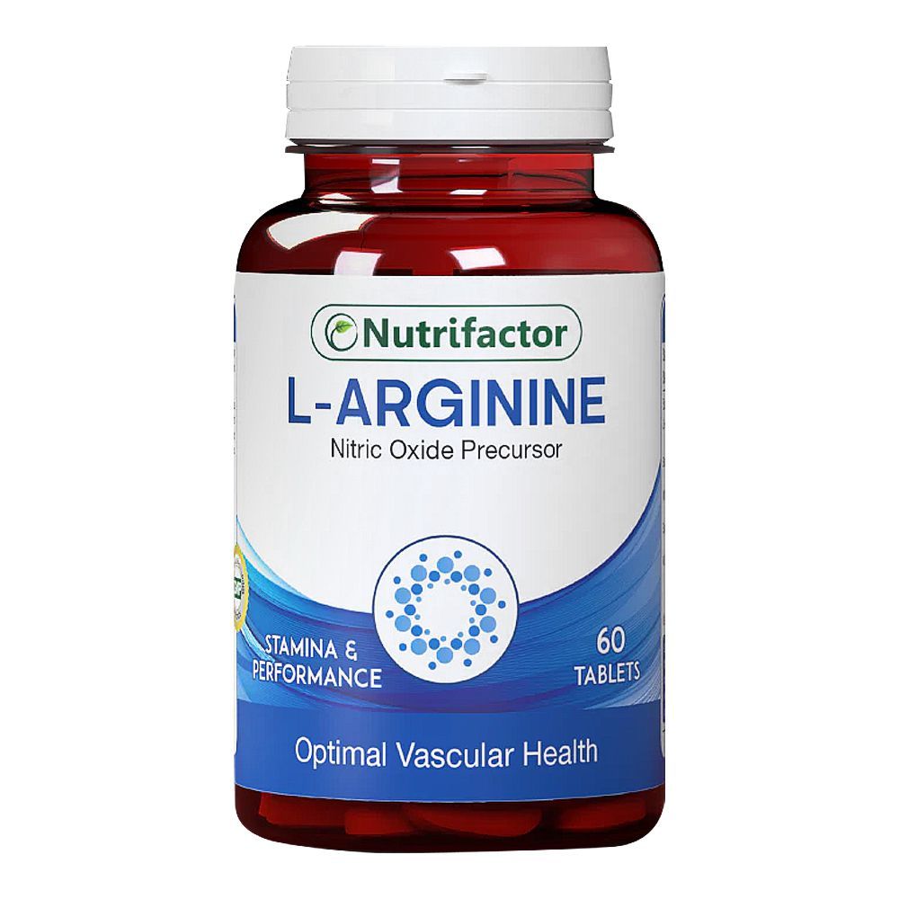 Nutrifactor L-Arginine Stamina & Performance Food Supplement, Bottle (60 Tablets)