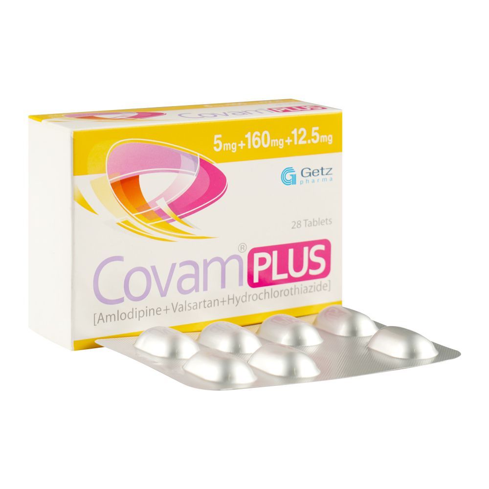 Getz Pharma Covam Plus Tablet, 5mg + 160mg + 12.5mg, 28-Pack
