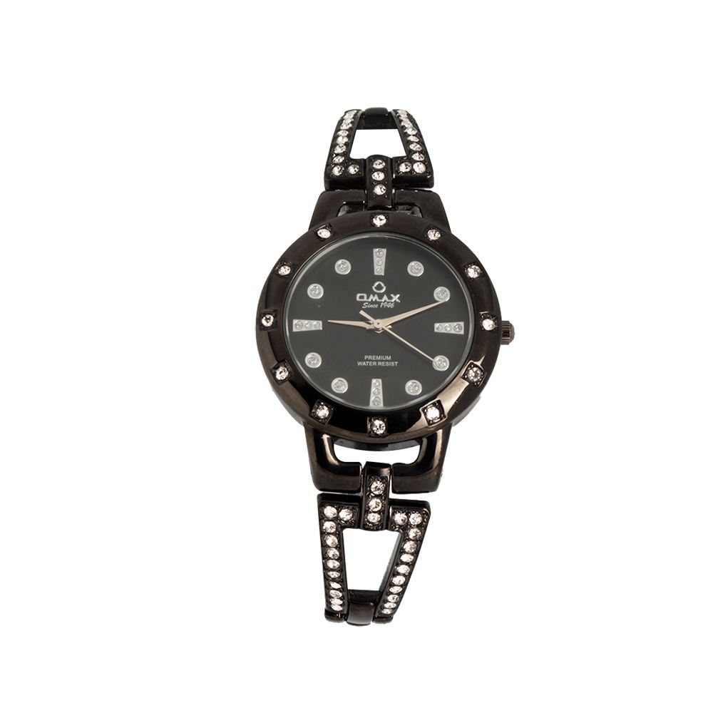 Omax Women's Analog Chain Watch, O-AB094-BLK
