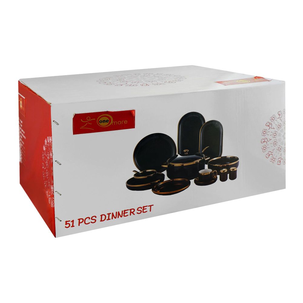 OneMore 51-Pieces Dinner Set, Complete Tableware for 12 Persons